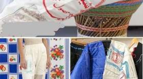 طراحی لباس با گونی برنج ایرانی