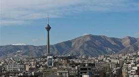 باد شدید و خیزش گرد و خاک در تهران